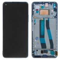 Дисплей для Xiaomi Mi 11 Lite 4G | Mi 11 Lite 5G с сенсорным стеклом в рамке (Синий) Сервисный оригинал