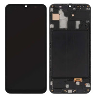 Дисплей для Samsung A305 Galaxy A30 2019 з сенсорним склом і рамкою (Чорний) OLED