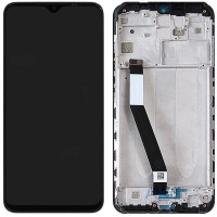 Дисплей для Xiaomi RedMi 9 з сенсорним склом в рамці (Чорний) Сервісний оригінал