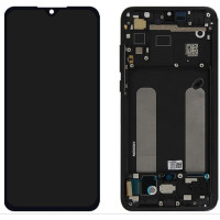Дисплей для телефона Xiaomi Mi 9 Lite CC9 с сенсорным стеклом и рамкой (Черный) OLED