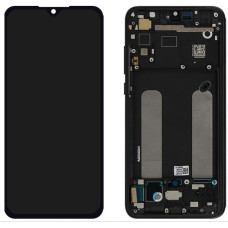 Дисплей для телефона Xiaomi Mi 9 Lite CC9 с сенсорным стеклом и рамкой (Черный) OLED