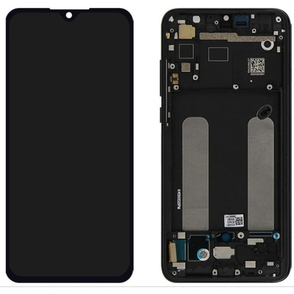 Дисплей для телефона Xiaomi Mi 9 Lite CC9 с сенсорным стеклом и рамкой (Черный) OLED