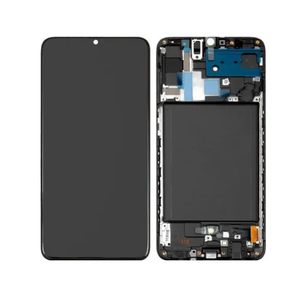 Дисплей для Samsung A705 Galaxy A70 (2019) с сенсорным стеклом в рамке (Черный) AMOLED