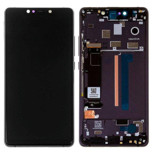 Дисплей для Xiaomi Mi8 SE с сенсорным стеклом в рамке (Черный) Сервисный оригинал