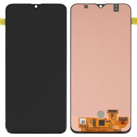 Дисплей для Samsung A307 Galaxy A30s 2019 с сенсорным стеклом (Черный) HeX AMOLED (small glass)
