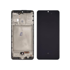 Дисплей для Samsung A315 Galaxy A31 (2020) с сенсорным стеклом в рамке (Черный) Сервисный Оригинал