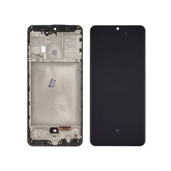 Дисплей для Samsung A315 Galaxy A31 (2020) с сенсорным стеклом в рамке (Черный) Сервисный Оригинал