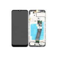 Дисплей для Samsung SM-A037G Galaxy A03s (2021) (чёрный шлейф) с сенсорным стеклом в рамке (Чёрный) Сервисный оригинал