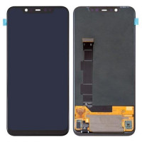 Дисплей для Xiaomi Mi 8 с сенсорным стеклом в рамке (Черный) Сервисный оригинал