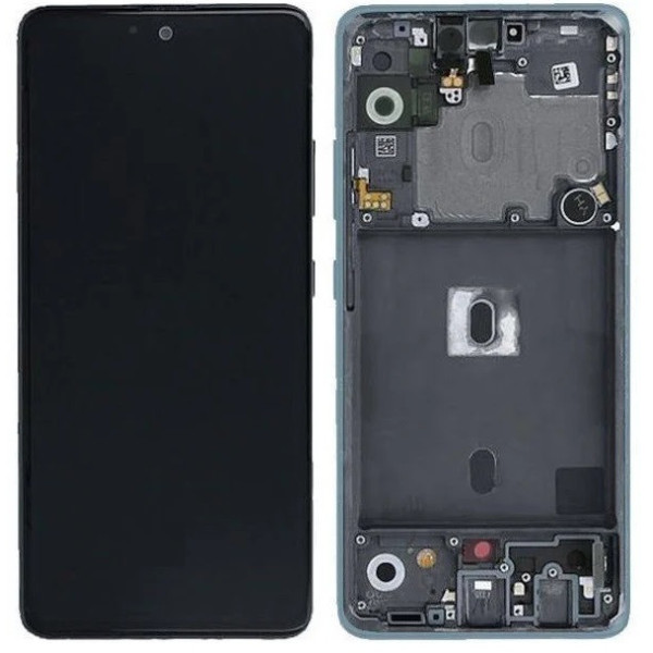Дисплей Samsung GH82-25230B для Samsung А525 Galaxy А52 | A526 із сенсорним склом та рамкою (Синій) Сервісний