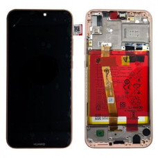 Дисплей з акумулятором Huawei P20 Lite | Nova 3 із сенсором та рамкою (Рожевий) Сервісний оригінал