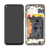 Дисплей с аккумулятором Huawei P40 Lite | Nova 5i с сенсором и рамкой (Черный) Сервисный оригинал