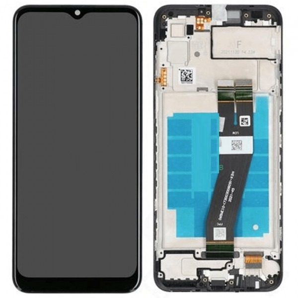 Дисплей для Samsung SM-A035F Galaxy A03 (2021) с сенсором и рамкой (Черный) Сервисный оригинал