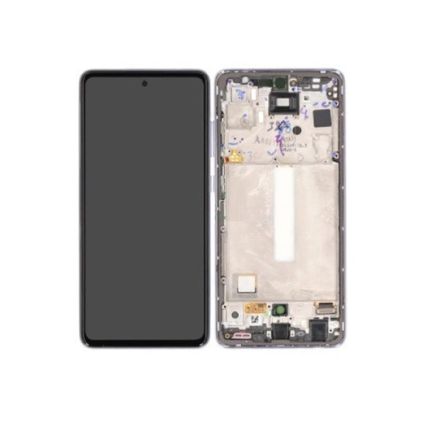 Дисплей для Samsung SM-A528 Galaxy A52s (2021) с сенсором в рамке (Белый) Сервисный оригинал