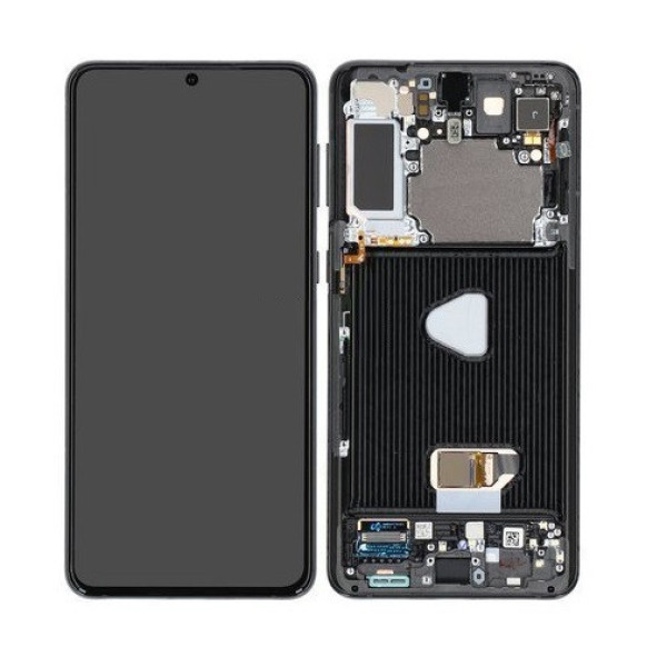 Дисплей Samsung SM-G996 Galaxy S21 Plus с сенсорным стеклом в рамке (Черный) Сервисный оригинал