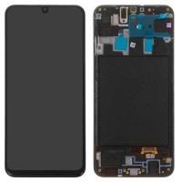 Дисплей для Samsung A205 Galaxy A20 2019 з сенсорним склом в рамці (Чорний) TFT INCELL