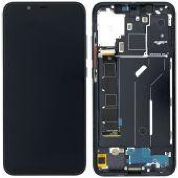 Дисплей для Xiaomi Mi 8 с сенсорным стеклом в рамке (Черный) OLED