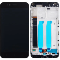 Дисплей для Xiaomi Mi A1 | Mi 5x с сенсорным стеклом в рамке (З підсвічуванням кнопок) (Чорний) Оригінал Китай
