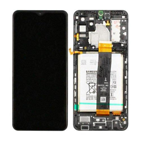 Дисплей для Samsung A326 Galaxy A32 5G (2021) с сенсорным стеклом в рамке (Черный) Сервисный оригинал