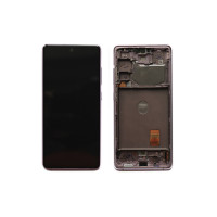 Дисплей для Samsung SM-G780 Galaxy S20 FE 4G (2020) з сенсорним склом в рамці (Фіолетовий) Сервісний оригінал