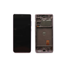 Дисплей для Samsung SM-G780 Galaxy S20 FE 4G (2020) с сенсорным стеклом в рамке (Фиолетовый) Сервисный оригинал