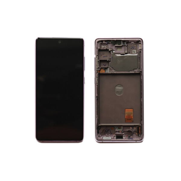 Дисплей для Samsung SM-G780 Galaxy S20 FE 4G (2020) с сенсорным стеклом в рамке (Фиолетовый) Сервисный оригинал