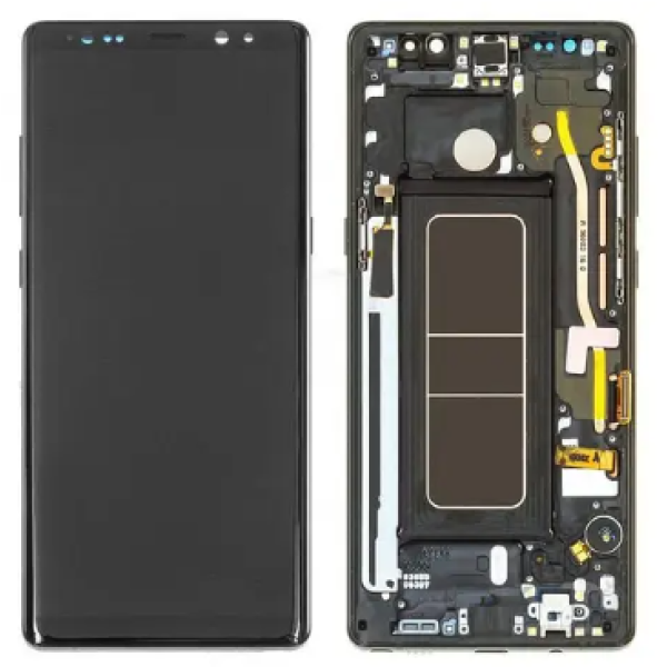 Дисплей для Samsung N950 Galaxy Note 8 з сенсорним склом в рамці (Сірий) Сервісний оригінал