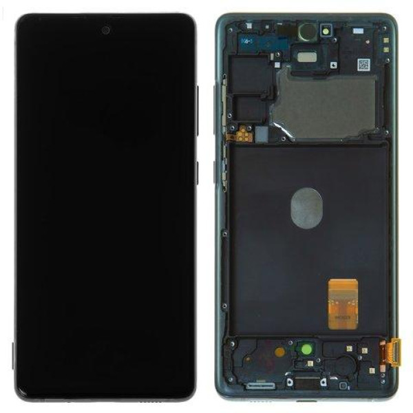 Дисплей для Samsung SM-G780 Galaxy S20 FE 4G (2020) с сенсорным стеклом в рамке (Голубой) Сервисный оригинал