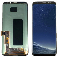 Дисплей для Samsung G955F Galaxy S8 Plus с сенсорным стеклом (переклеєне скло) (Черный) Оригинал