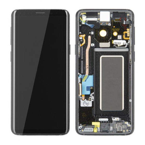 Дисплей для Samsung G960 Galaxy S9 (GH97-21696A) с сенсорным стеклом в рамке (Черный) Сервисный оригинал