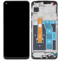 Дисплей для Oppo Realme 6 с сенсорным стеклом в рамке (Чорний) Оригінал Китай