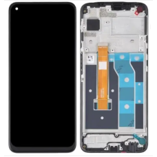 Дисплей для Oppo Realme 6 с сенсорным стеклом в рамке (Чорний) Оригінал Китай