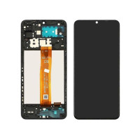 Дисплей для Samsung A127 Galaxy A12 2021 із сенсорним склом у рамці (Чорний) Оригінал Китай