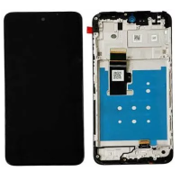 Дисплей для Motorola G13 з сенсорним склом в рамці (Чорний) Оригінал Китай