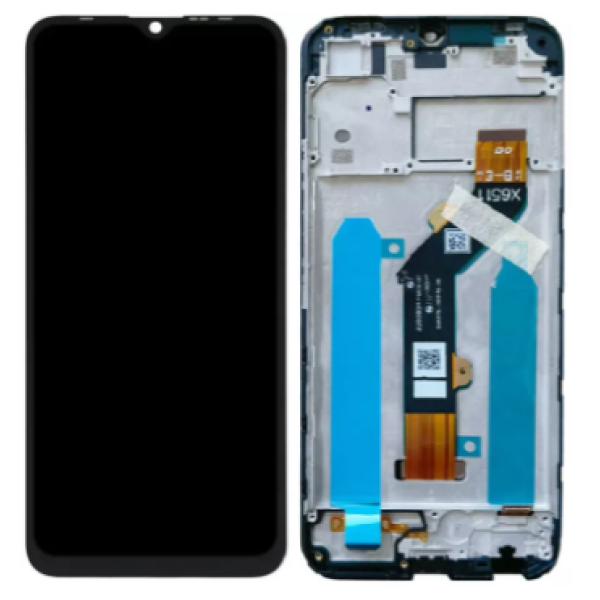 Дисплей для Infinix Smart 6 (X6511) с сенсорным стеклом в рамке (Черный) Оригинал Китай