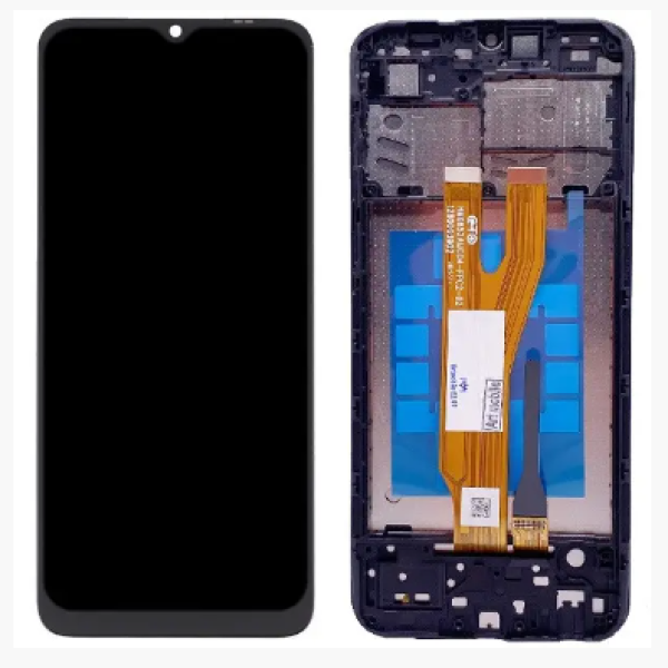 Дисплей для Samsung A032 Galaxy A03 Core (2021) с сенсорным стеклом в рамке (Черный) Orig PRC