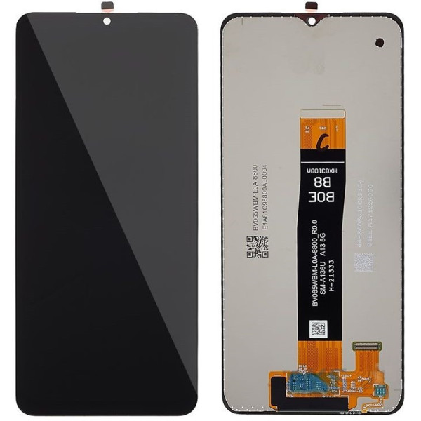 Дисплей для Samsung SM-A047 | A136 Galaxy A04s 2022 | A13 5G із сенсорним склом в рамці (Чорний) Сервісний оригінал