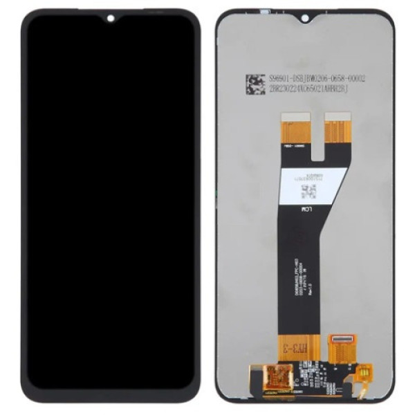 Дисплей для Samsung SM-A146P Galaxy A14 5G 2023 (узкий коннектор) с сенсорным стеклом (Черный) Сервисный оригинал