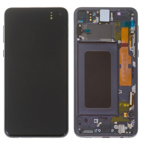 Дисплей для Samsung G970 Galaxy S10e с сенсорным стеклом в рамке (Черной) Сервисный оригинал