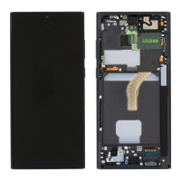 Дисплей для Samsung SM-S908 Galaxy S22 Ultra (2022) с сенсором в рамке (Черный) Сервисный оригинал