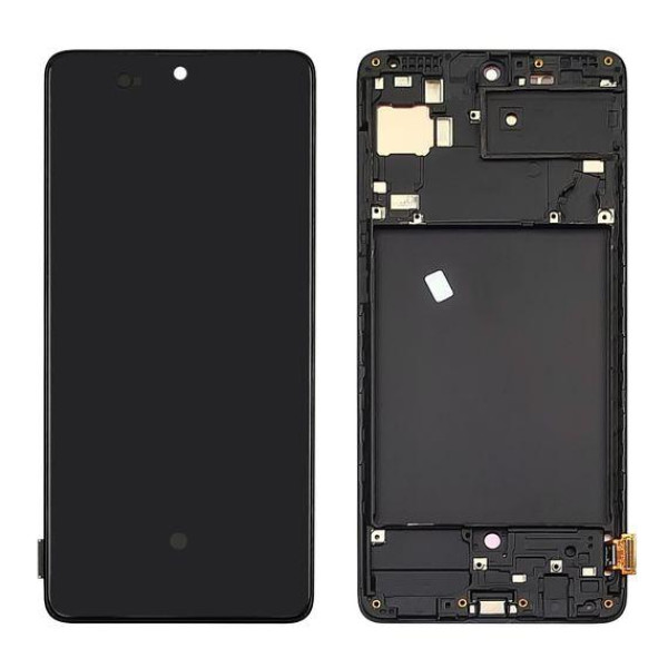 Дисплей Samsung A715 Galaxy A71 с сенсорным стеклом в рамке (OLED)