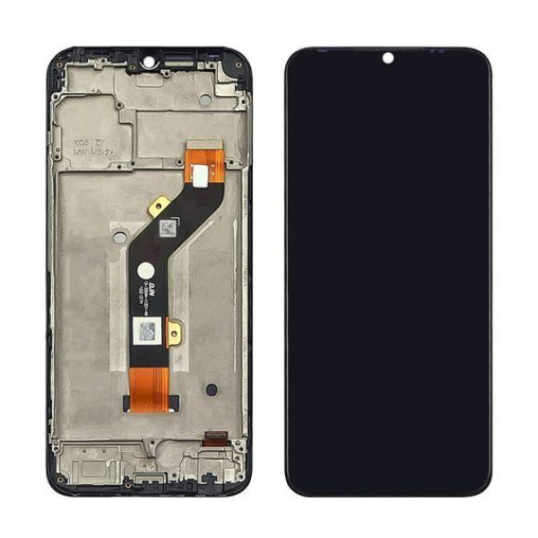 Дисплей для Tecno Spark Go 2022 з сенсорним склом в рамці (Чорний) Оригінал Китай