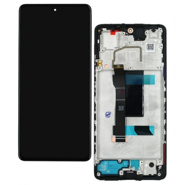 Дисплей для Xiaomi Redmi Note 12 Pro (5G) с сенсорным стеклом в рамке (Черный) Oled