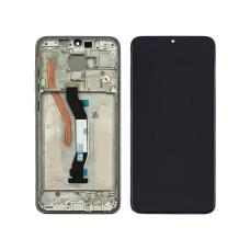 Дисплей Xiaomi Redmi Note 8 Pro с сенсорным стеклом черным в рамке серебристой (Оригинал Китай)