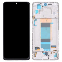 Дисплей для Xiaomi 11T с сенсорным стеклом в рамке (Белый) Сервисный оригинал