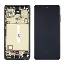 Дисплей Samsung A525 Galaxy A52 с сенсором в рамке (Серой) (с широким ободком) OLED