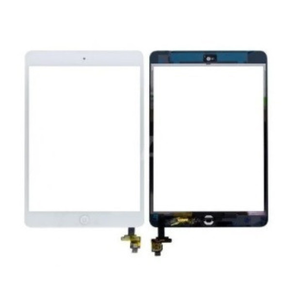 Сенсор для планшета Apple iPad mini | iPad mini 2 Retina с кнопкой home и микросхемой (Белый) Оригинал Китай