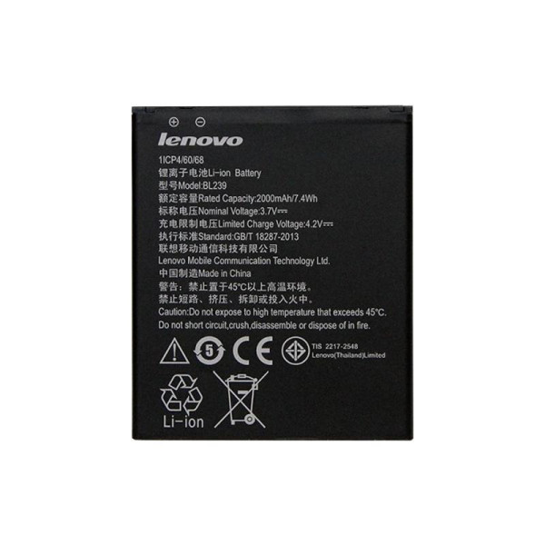 Аккумулятор (АКБ) Lenovo BL239 для Lenovo A399 (Li-ion 3.7V 2000mAh) Оригинал Китай