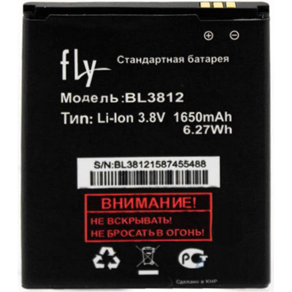 Акумулятор (АКБ) Fly BL3812 для Fly IQ4416 ERA Life 5 (Li-ion 3.8 V 1650mAh) Оригінал Китай