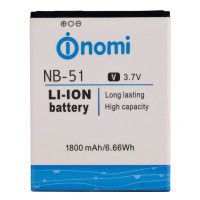 Аккумулятор АКБ Nomi NB-51 Nomi i500 Sprint (Li-ion 3.7 V 1800mAh) Оригинал Китай
